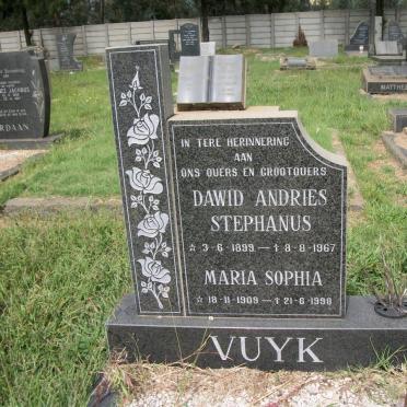 VUYK Dawid Andries Stephanus 1899-1967 &amp; Maria Sophia 1909-1998