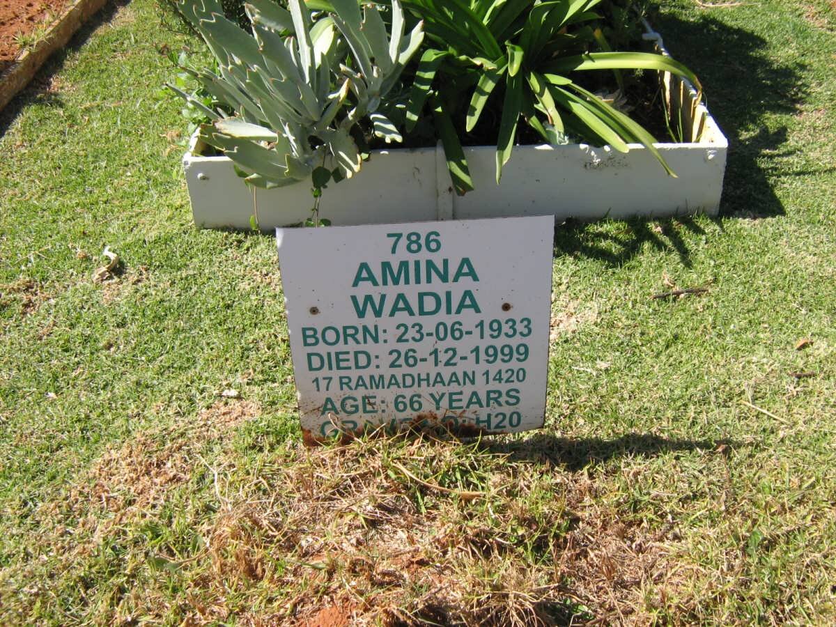 WADIA Amina 1933-1999