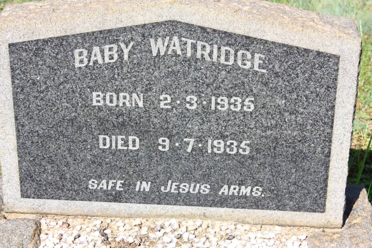 WATRIDGE 1935-1935