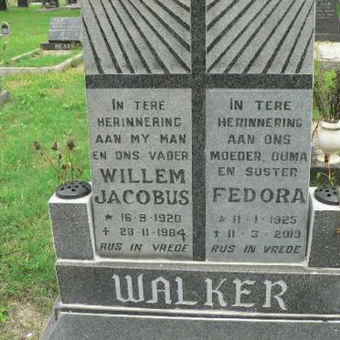 WALKER Willem Jacobus 1920-1984 &amp; Fedora 1925-2013