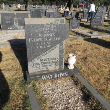 WATKINS Johannes Frederick William 1930-1982 &amp; Gertruida Gezina Cornelia STEINMANN 1931-