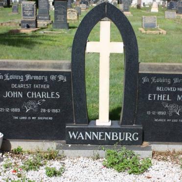 WANNENBURG John Charles 1889-1967 &amp; Ethel Mabel 1890-1966