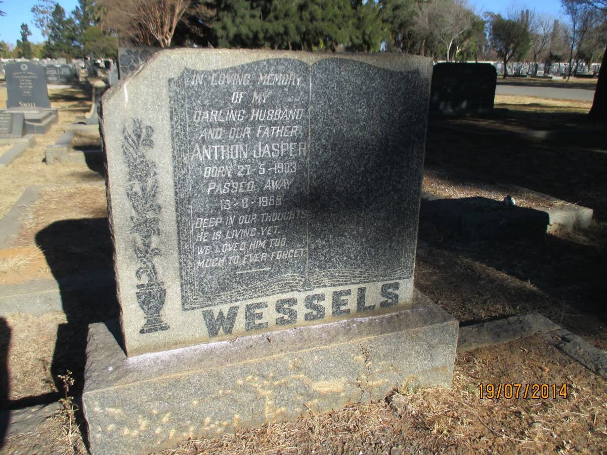 WESSELS Anthon Jasper 1903-1955