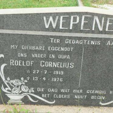 WEPENER Roelof Cornelius 1919-1976