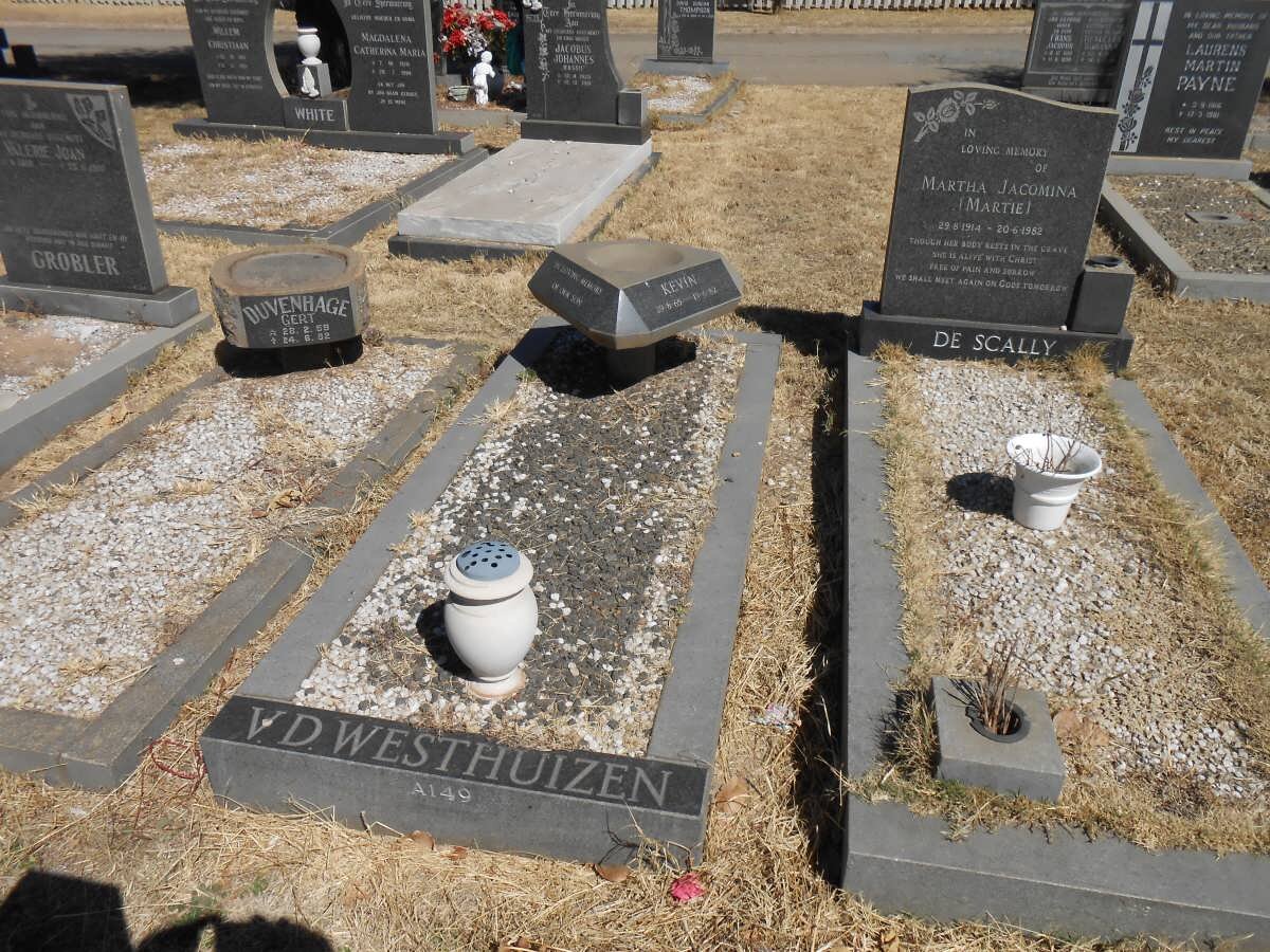 WESTHUIZEN Kevin, v.d. 1965-1982