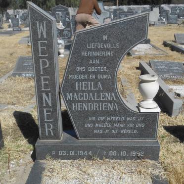 WEPENER Heila Magdalena Hendriena 1944-1992