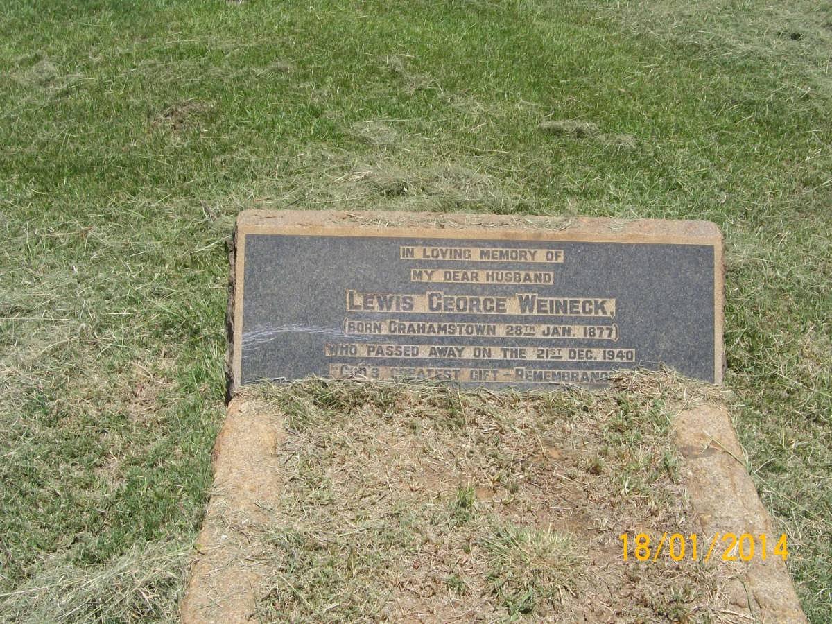 WEINECK Lewis George 1877-1940