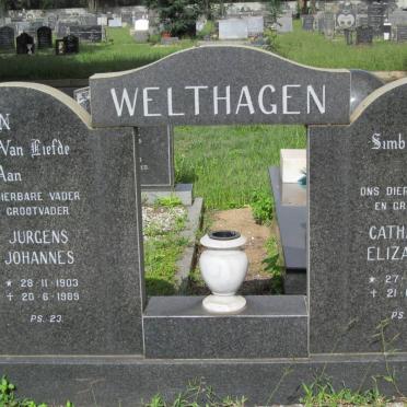WELTHAGEN Jurgens Johannes 1903-1989 &amp; Catharina Elizabeth 1907-1980