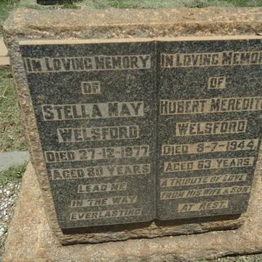WELSFORD Hubert Meredith -1944 &amp; Stella May -1977