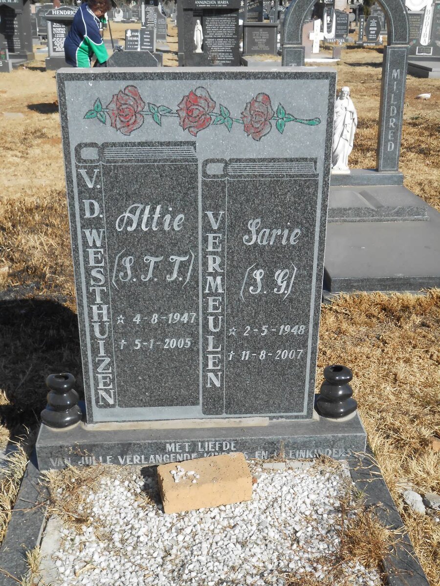 WESTHUIZEN S.J.J. v.d. 1947-2005 :: VERMEULEN S.G. 1948-2007