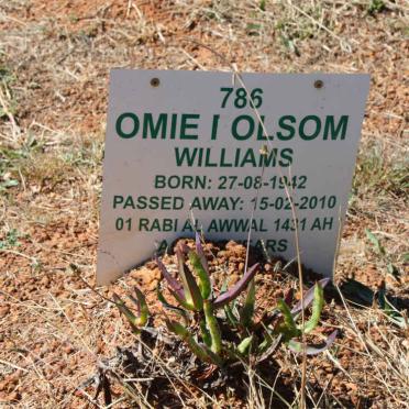 WILLIAMS Omie I. Olsom 1942-2010