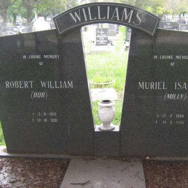 WILLIAMS Robert William 1913-1991 &amp; Muriel Isabella 1920-1995