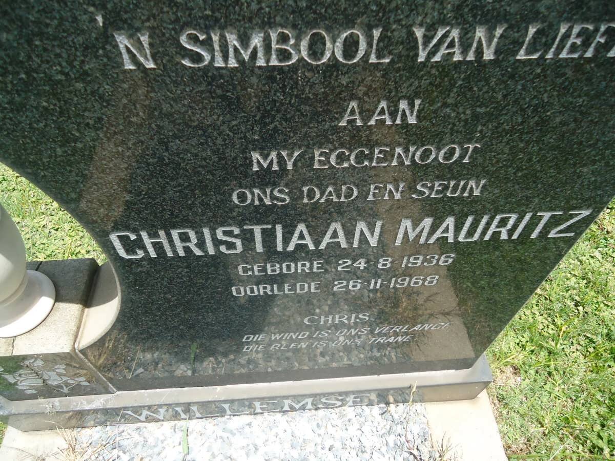 WILLEMSE Christiaan Mauritz 1936-1968