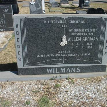 WILMANS Willem Adriaan 1932-1989