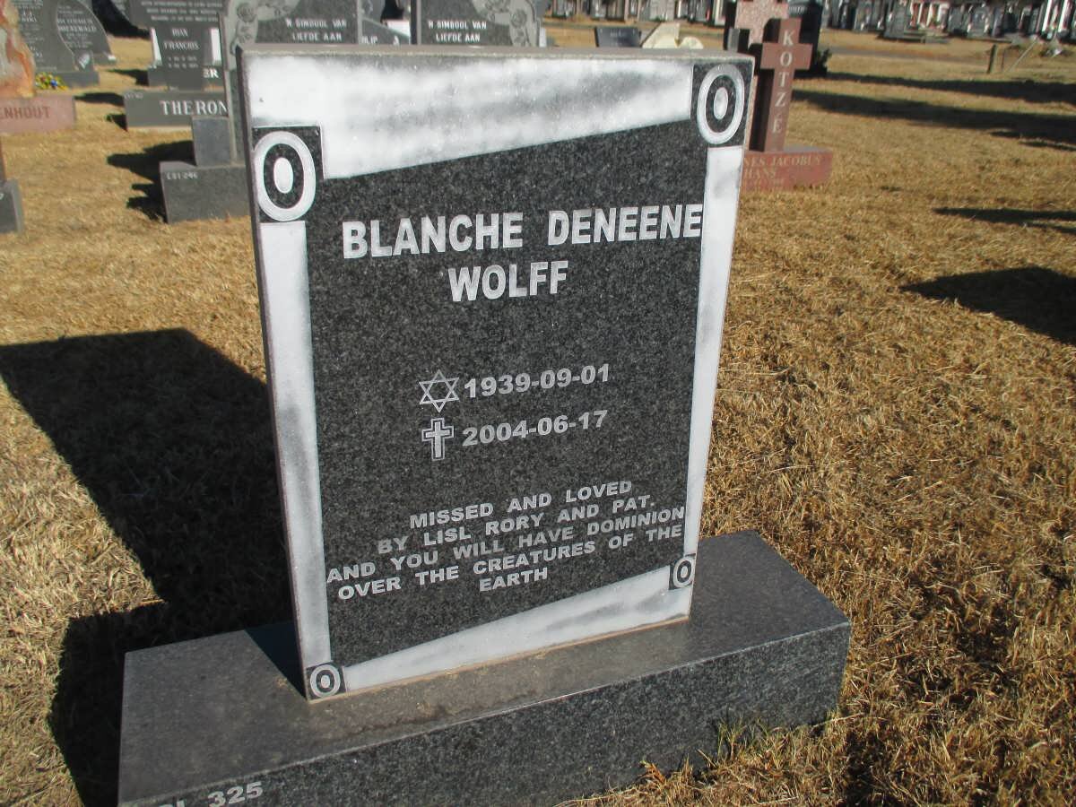 WOLFF Blanche Deneene 1939-2004