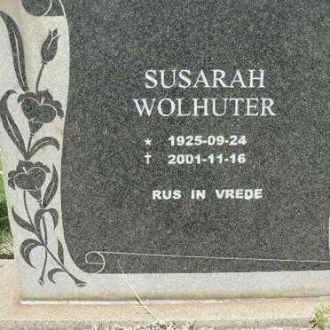 WOLHUTER Francis R. 1917-1971 :: WOLHUTER Susarah 1925-2001