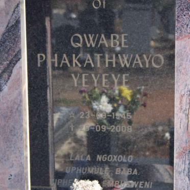 YEYEYE Qwabe Phakathwayo 1945-2008