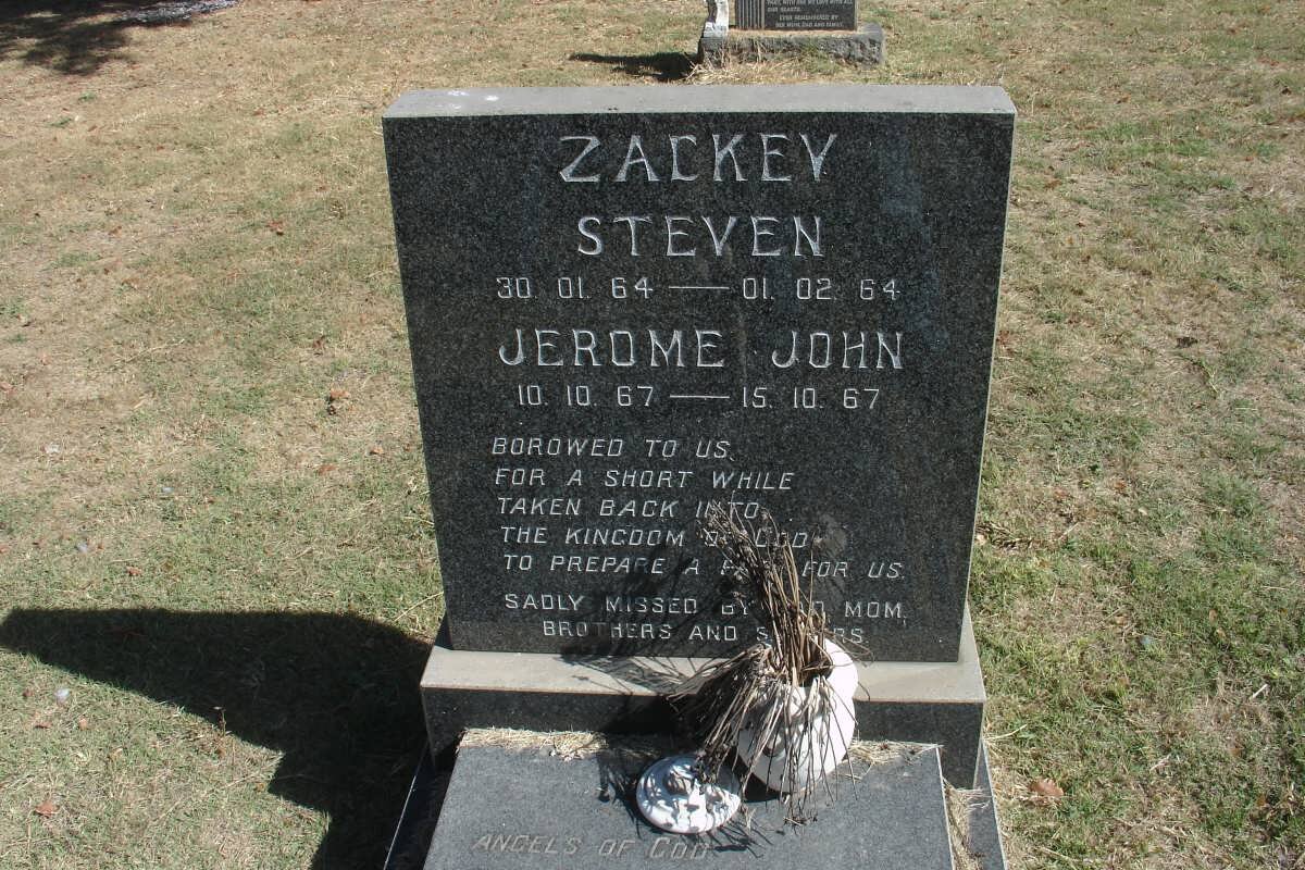 ZACKEY Steven -1964 :: ZACKEY Jerome John -1967