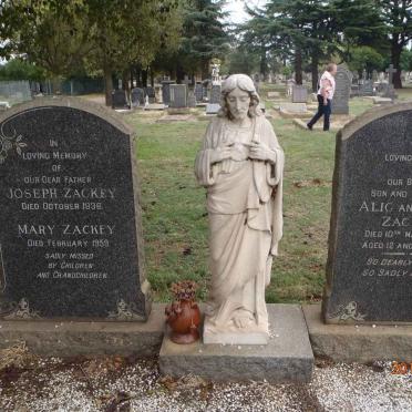 ZACKEY Joseph -1836 &amp; Mary -1959 :: ZACKEY Dora -1922 :: ZACKEY Alic -1922