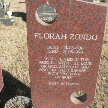 ZONDO Florah 1938-1999