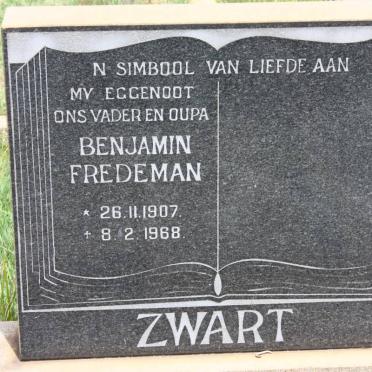 ZWART Benjamin Fredeman 1907-1968