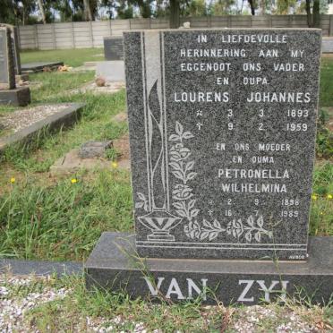 ZYL Lourens Johannes, van 1893-1959 &amp; Petronella Wilhelmina 1898-1989