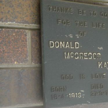 KAY Donald McGregor 1913-1969
