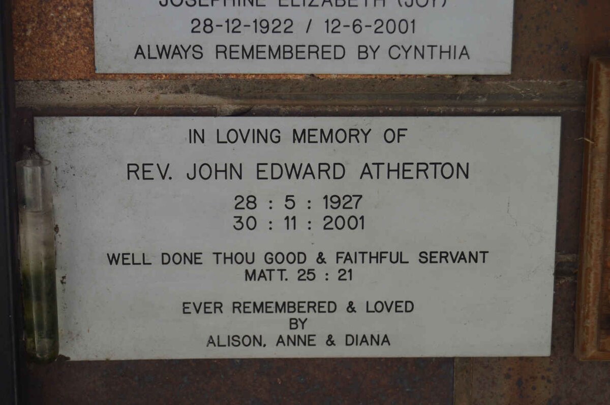 ATHERTON John Edward 1927-2001