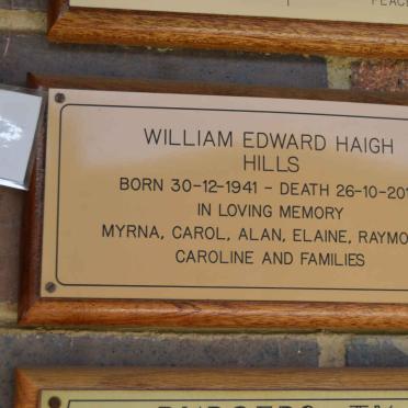 HILLS William Edward Haigh 1941-2011 