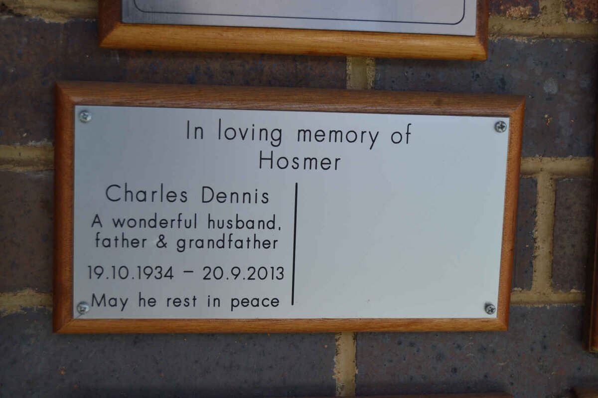 HOSMER Charles Dennis 1934-2013