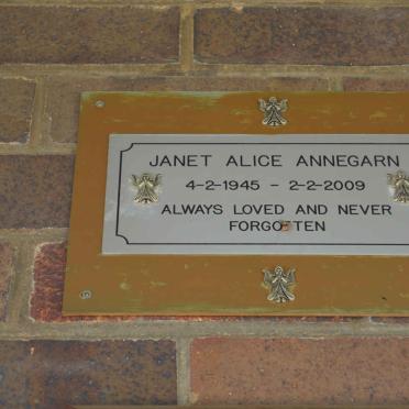 ANNEGARN Janet Alice 1945-2009