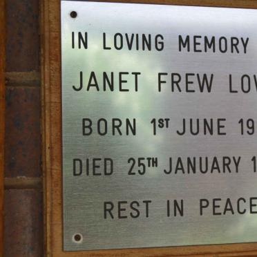 LOWE Janet Frew 1907-1983