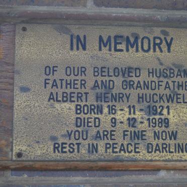 HUCKWELL Albert Henry 1921-1989