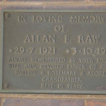 RAW Allan E. 1921-1981