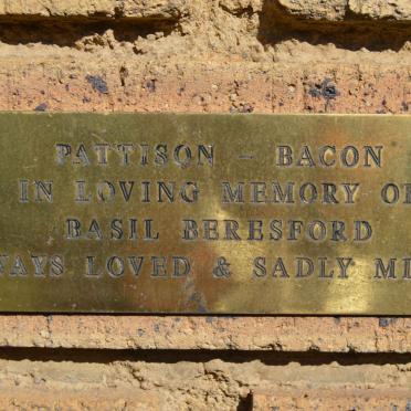 BACON Basil Beresford, PATTISON