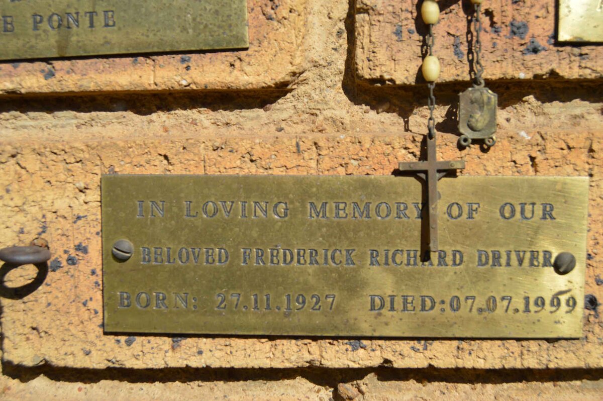 DRIVER Frederick Richard 1927-1999