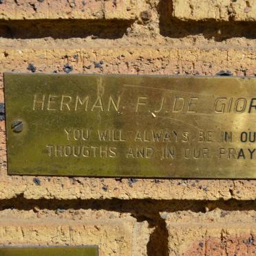 GIORGIO Herman F.J., de