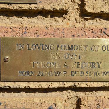 KHOURY Tyrone A. 1975-1975