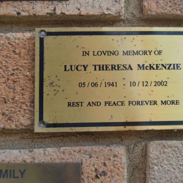 McKENZIE Lucy Theresa 1941-2002