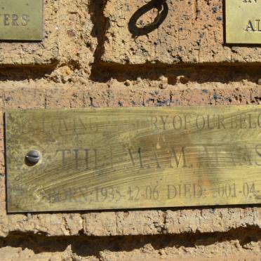 MAAS Thelma M. 1935-2001