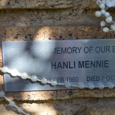 MENNIE Hanli 1960-2013