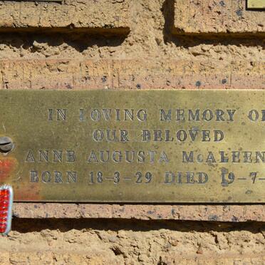 McALEENAN Anne Augusta 1929-1997