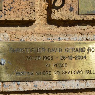 ROUX Christopher David Gerard 1963-2004