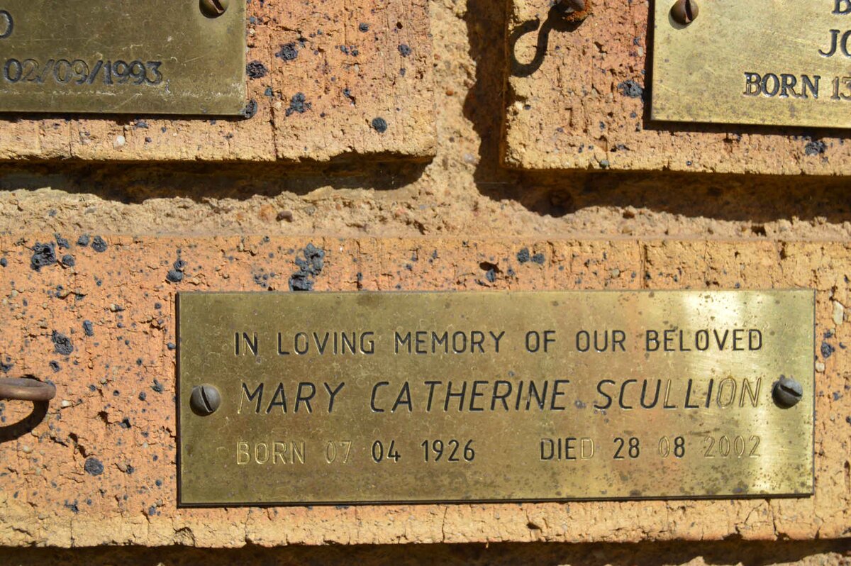 SCULLION Mary Catherine 1926-2012