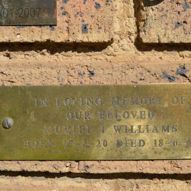 WILLIAMS Muriel I. 1920-1995
