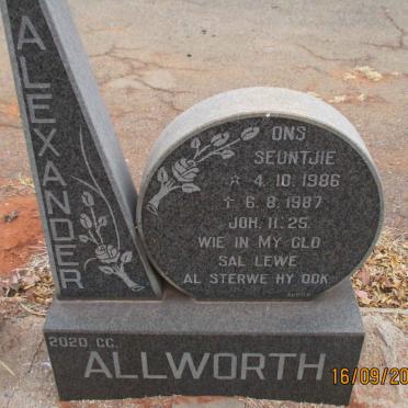 ALLWORTH Alexander 1986-1987
