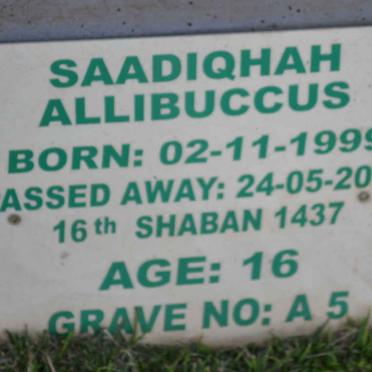 ALLIBUCCUS Saadiqhah 1999-2016