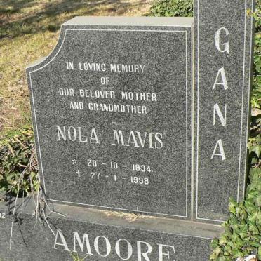 AMOORE Nola Mavis 1934-1998