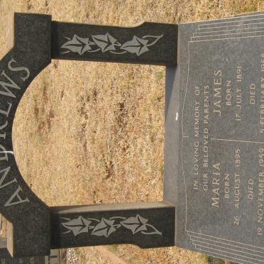 ANDREWS James 1891-1968 &amp; Maria 1895-1959