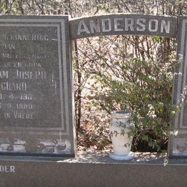 ANDERSON William Joseph Richard 1911-1980 &amp; Johanna Magrietha 1915-1991
